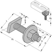 Toppro Hammerkopfschraube 35 M8 x 30
